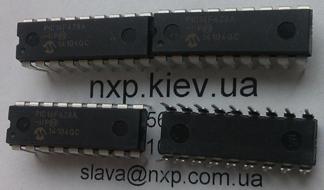 PIC16F628A-I/P оригинал микроконтроллер Киев купить. распиновка