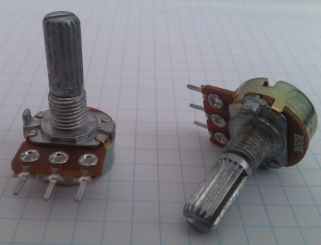 Резистор перем 3н B50K 20mm с резьбой регулятор громкости Киев купить. 