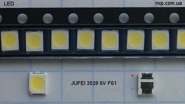 LED JUFEI 3528 6V 180ma F61 LED для телевизора Киев купить. LED подсветка