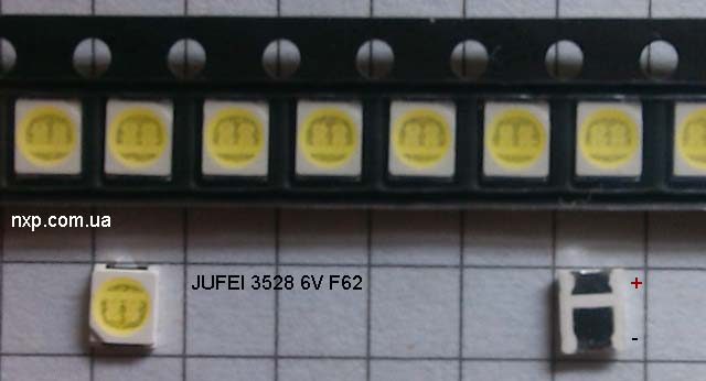 LED JUFEI 3528 6V 180ma F62 LED для телевизора Киев купить. LED подсветка